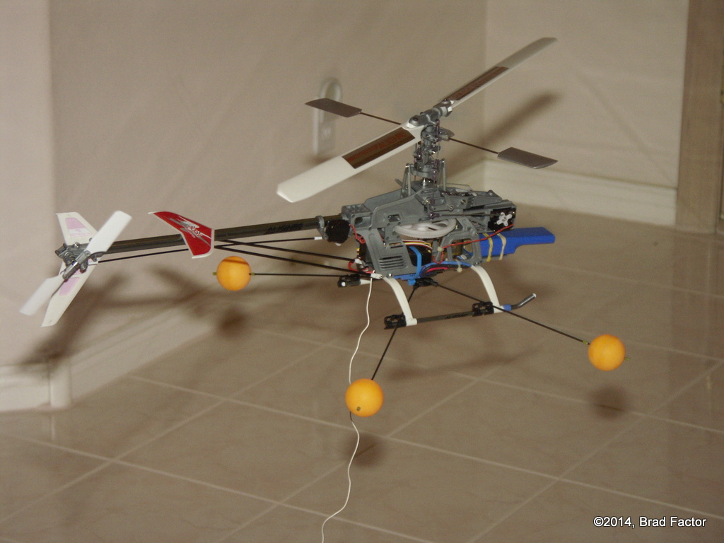 T-Rex 450 Flying in the Entryway w/o Canopy